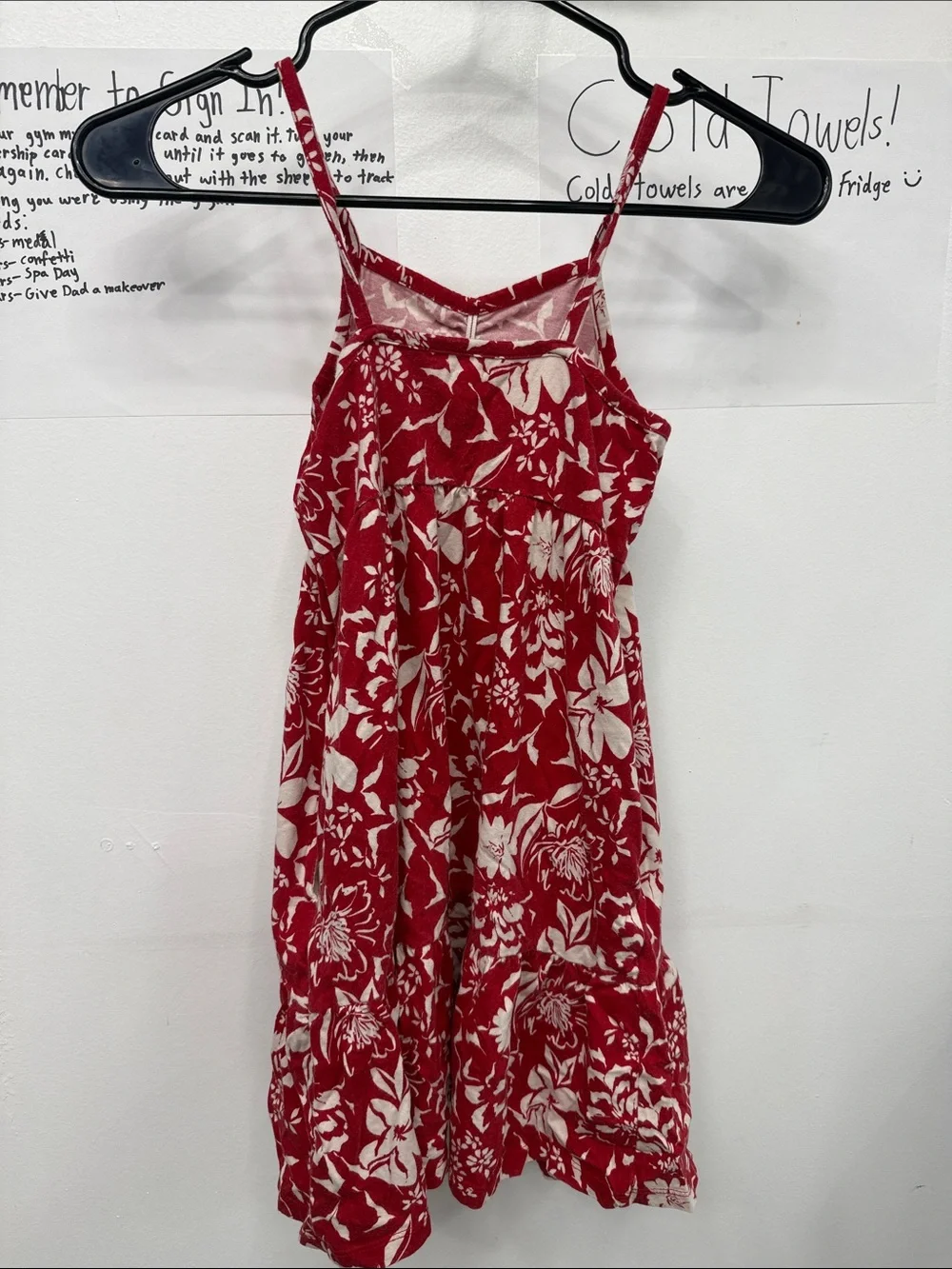 Old Navy Red and White Floral Mini Sundress